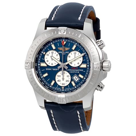 breitling colt quartz blue dial leather strap tang|Breitling Colt Chronograph (A7338811/C905) .